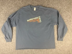 2000s Y2K Gildan Widespread Panic blue long sleeve band shirt size 2XL - Picture 1 of 4