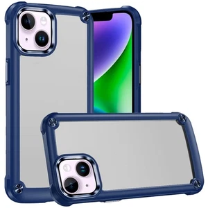 Funda híbrida para iPhone 13/14 botones metálicos bisel elevado + vidrio templado - Imagen 1 de 12