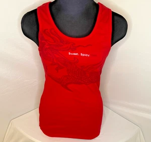 Yazi Ginger Vodka - Red Women's Tank Top - Sweet Spicy Yes on Front - Medium - Picture 1 of 9