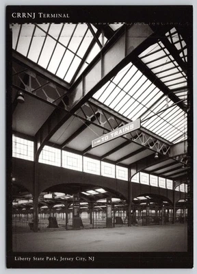 Postcard New Jersey Jersey City Liberty State Park Train CRRNJ Terminal 65C - Image 1 of 2