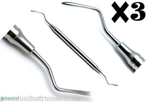 3 Pcs 2-3 Heidbrink Dental Root Tip Picks Surgical Elevator Instrumentscs - Picture 1 of 4