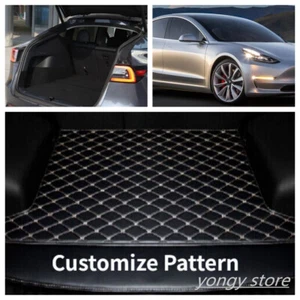 For Tesla 3-S-X-Y 2012-2024 Car Trunk Mats Custom Waterproof Cargo Carpets Liner - Picture 1 of 14