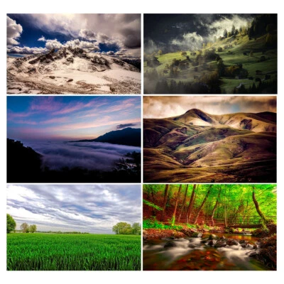 Natural Scenery Mountains Photography Backdrop Background Studio Art Photo Prop - Image 1 of 4