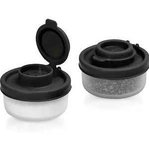 2pac Small Mini for Picnic Travel Camping Salt and Pepper Shakers Moisture Proof - Picture 1 of 4