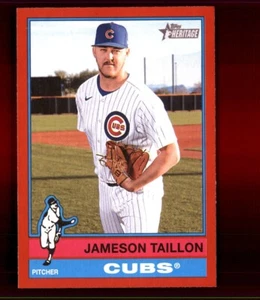 2025 Topps Heritage Red Border - Jameson Taillon #159 - Picture 1 of 2