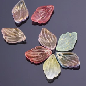 10pcs 19x13mm Lampwork Flora Petal Loose Glass Pendants Beads for Jewelry Making - Picture 1 of 10