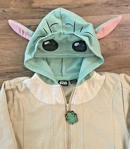 Star Wars Baby Yoda Zipper Sweatshirt Youth Small Mandalorian Grogu Hoodie - Picture 1 of 8