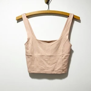Wilfred Free Women's Yuma Cropped Tank Top Size XS Square Neck Tan - Picture 1 of 9