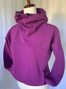 PUMA Womens Fleece Runner’s Hoodie Purple, Medium - Picture 1 of 13