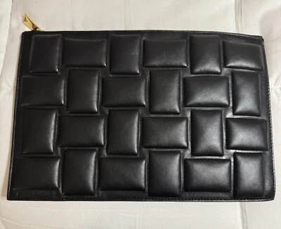 Bottega Venetia Black Padded Cassette Pouch Clutch Bag Authentic New, Never Used - Image 1 of 4