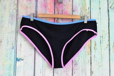 Women's No Boundaries Junior's Tricot Solid Trimmed Top XLARGE Black Hipster NWT - Image 1 of 4