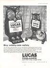 LUCAS LTD BIRMINGHAM  foglamps car :- Original Vintage 1965 Advert ~ POST FREE