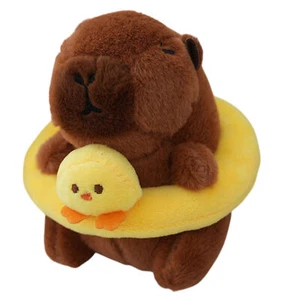 Capybara Key Chain Charm Super Soft 4Inch Swimming Capybara Pendant Exceptional - Picture 1 of 14