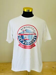 Vintage Rare Newcastle Provost Jet Tee Shirt Large Big Logo Anvil Tag British