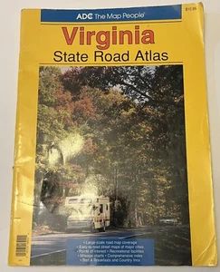 ADC Map Virginia State Road Atlas Book 1996 Vintage - Picture 1 of 10