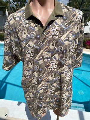 Vintage Cutter & Buck 30's ALL OVER PRINT Golf Polo Shirt Mens XL - Image 1 of 4