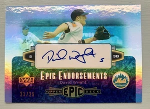 Rare David Wright 2006 Upper Deck Epic Endorsements /25 EE-WR New York Mets Auto - Picture 1 of 9