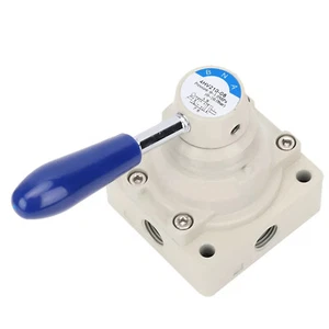 Air Valve 4 Way 2 Position 1/4in NPT Hand Lever Direct Action Aluminum Alloy - Picture 1 of 9