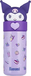 Kuromi Stainless Steel Insulated Water Bottle 350ml - Purple - Picture 1 of 7