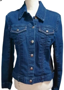 Style & Co Women's Small Blue Denim Jean Jacket Stud Western party event outdoor - Picture 1 of 6