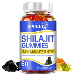 Shilajit Himalayan Pure 100%,60 Gummies,Bio,Extrêmement puissant,Acide fulvique - Imagen 1 de 6