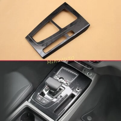 Cubierta del panel de cambio de marchas de consola de fibra de carbono LHD para Audi Q5 SQ5 2018-2020 Foto 1 de 4