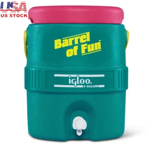 2 Gallon Retro Beverage Cooler Jug Drink Dispenser Easy Carrying Spigot New - Picture 1 of 10