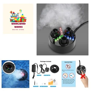 Three-Head Mist Maker, Larger Fogger with 12 LED Light Fog Machine 1500ML/H A... - Picture 1 of 10
