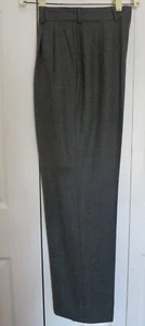 Vintage Burberrys Hose Damen grau Wollmischung hoher Bund gerades Bein Plissee gefüttert S - Bild 1 von 9