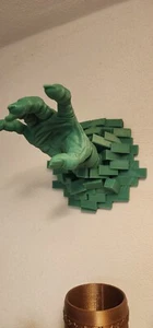 Zombie Hand Wall Mountable Controller Holder, Hand Emerging From Brick Wall - Picture 1 of 5