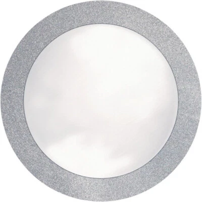 16PC Set Glitter Placement Plate Mat Decorative Silver 14" Inch Round 2 Packs - Image 1 of 2