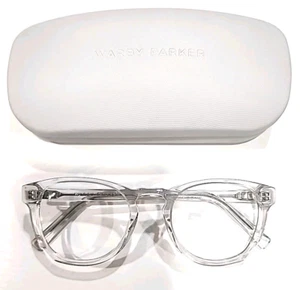 Warby Parker Topper W500 Wide Clear Round Sunglasses Frame Only 52-21 142 w Case - Picture 1 of 8