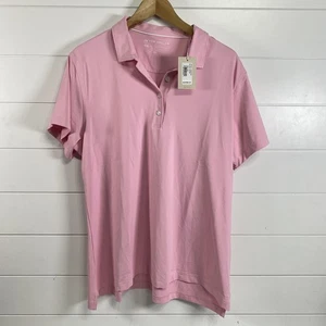 Peter Millar Polo Shirt Womens 2XL Pink Palm LE0EK10S UPF 50 Golf Performance - Picture 1 of 10