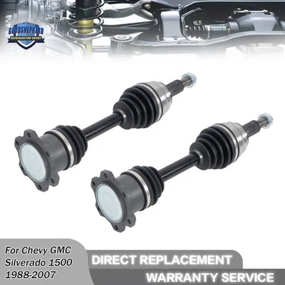For Chevrolet Tahoe K2500 Silverado 1500 4WD AWD Set of 2 Front CV Axle Shafts - Image 1 of 4