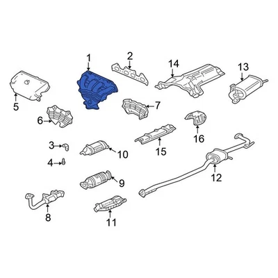 For Honda Accord 1998-2002 Honda 18000PJKA00 Exhaust Manifold Foto 1 de 4