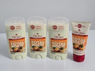 Old Spice Total Body Aluminum Free Deodorant Stick & Cream MANDARIN+ SANDALWOOD - Image 1 of 2