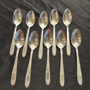 10x 5 O’clock Teaspoons Silverplate Grosvenor Community Oneida 1921 VTG No Mono - Picture 1 of 6