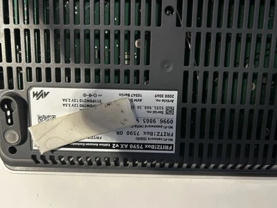 AVM FRITZ!Box 7590 AX V2 WLAN Router, Weiß, Inkl. Netzteil und LAN Kabel - Bild 1 von 2