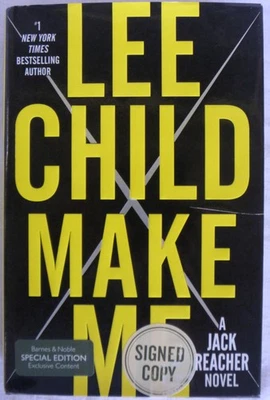 SIGNED "Make Me"  Jack Reacher Novel by Lee Child Special Edition Barnes & Noble Foto 1 de 4