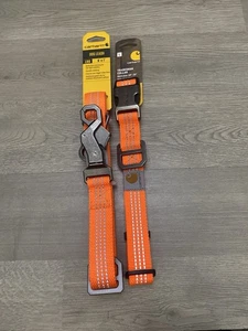 Carhartt Dog Collar Hunter Orange Reflective Stitching (L) and Matching Leash - Picture 1 of 9