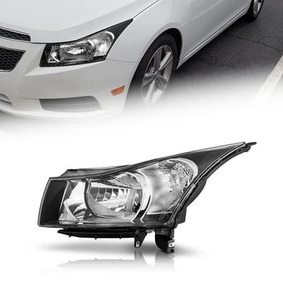 Left Headlight Assembly For 2011-2015 Chevy Cruze Black Clear Corner Headlamp Foto 1 de 4