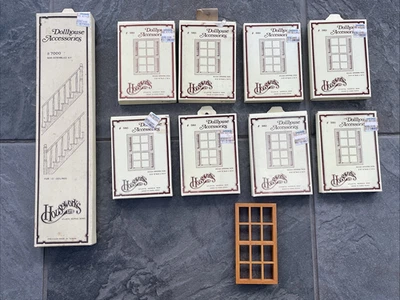 Vintage Lot Houseworks Ltd Dollhouse Miniature #5003 Windows & #7000 Stairs Kit - Image 1 of 4