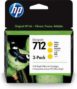 HP Inc. 3ED79A HP 712 3x Gelb Tintenpatrone - Afbeelding 1 van 1