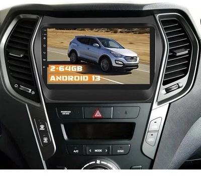 For Hyundai Santa Fe IX45 2013-2018 9" Android 13 CarPlay Car GPS Stereo Radio - Image 1 of 4