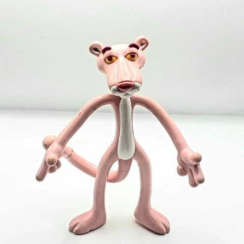 Pink Panther Bendy Figure Bendable Rubber Toy 1999 Cover
