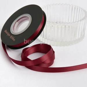 20Yds Reel Double Sided Face Satin Ribbon Solid Color - 0.6/1/1.6/2cm Widths - Picture 1 of 56