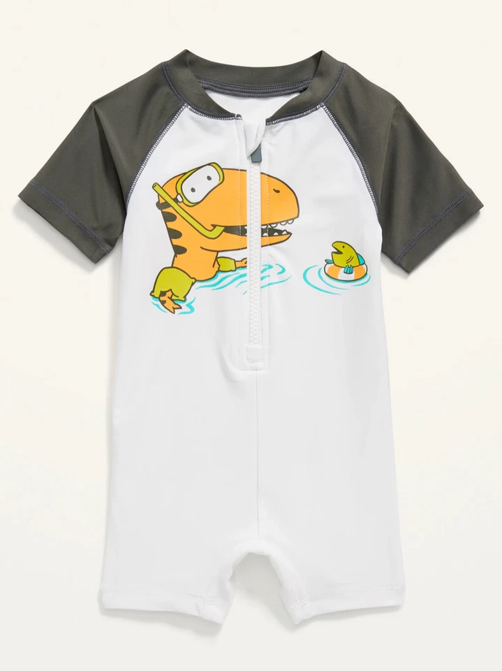 Traje de baño antiguo azul marino con cremallera frontal Rashguard de una pieza talla 3-6 6-12 12-18 meses Foto 1 de 1