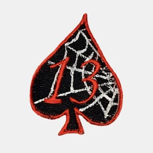 New Lucky 13 Sew- On Embroidered Patch Single Size: 3" By 2 1/4" - Picture 1 of 2