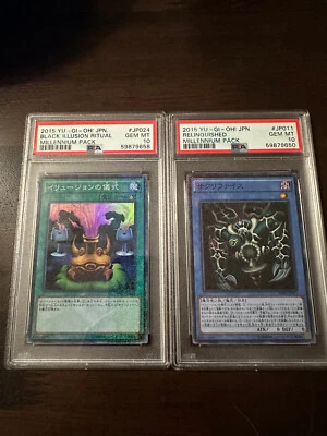 Relinquished/Black Illusion Ritual YuGiOh Japanese Millennium Pack Psa 10 - Image 1 of 2
