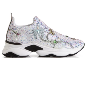 René CAOVILLA 1620 € RARE Sneakers RunningFlora WhiteStrass 11 US 41 EU BrandNew - Picture 1 of 12